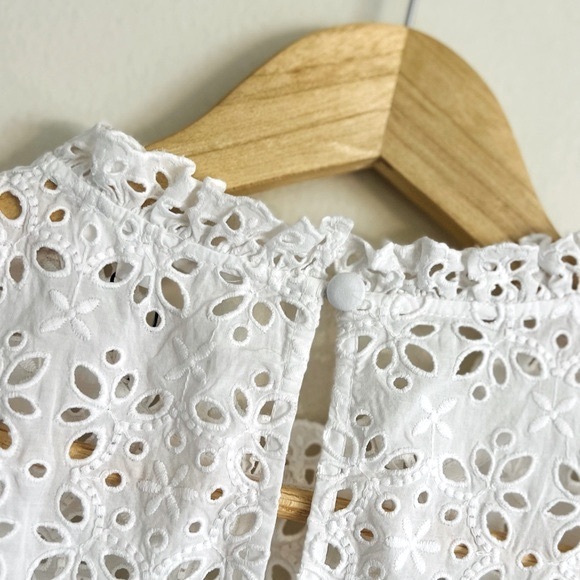 Veronica Beard Emmalyn Eyelet Top in White size 2 - Picture 12 of 16